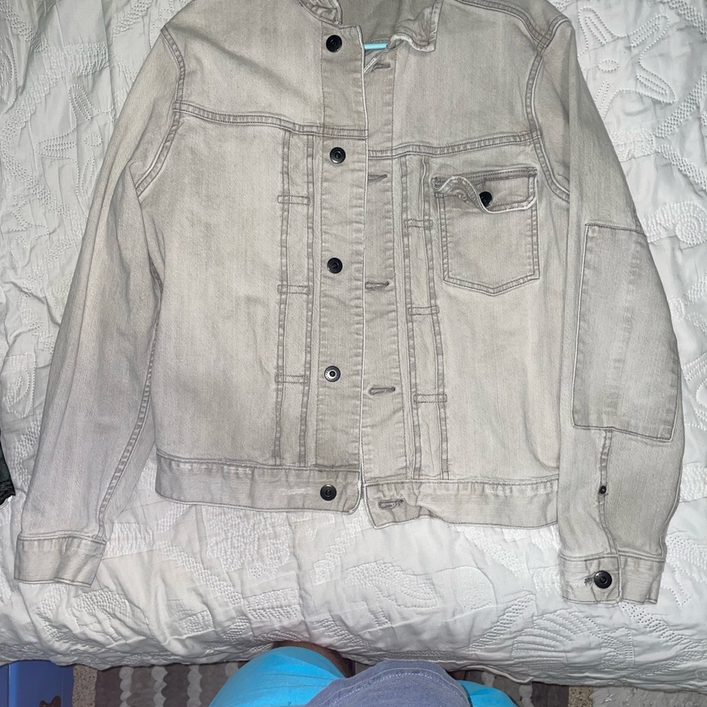 All Saints Gray Lightweight Shirt Jacket Classic Design